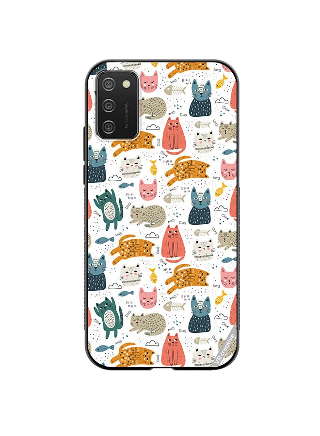 VR CREATIVE Protective Case Cover For Samsung Galaxy A02s Chilling Cat Pattern Design Multicolour - Image 1