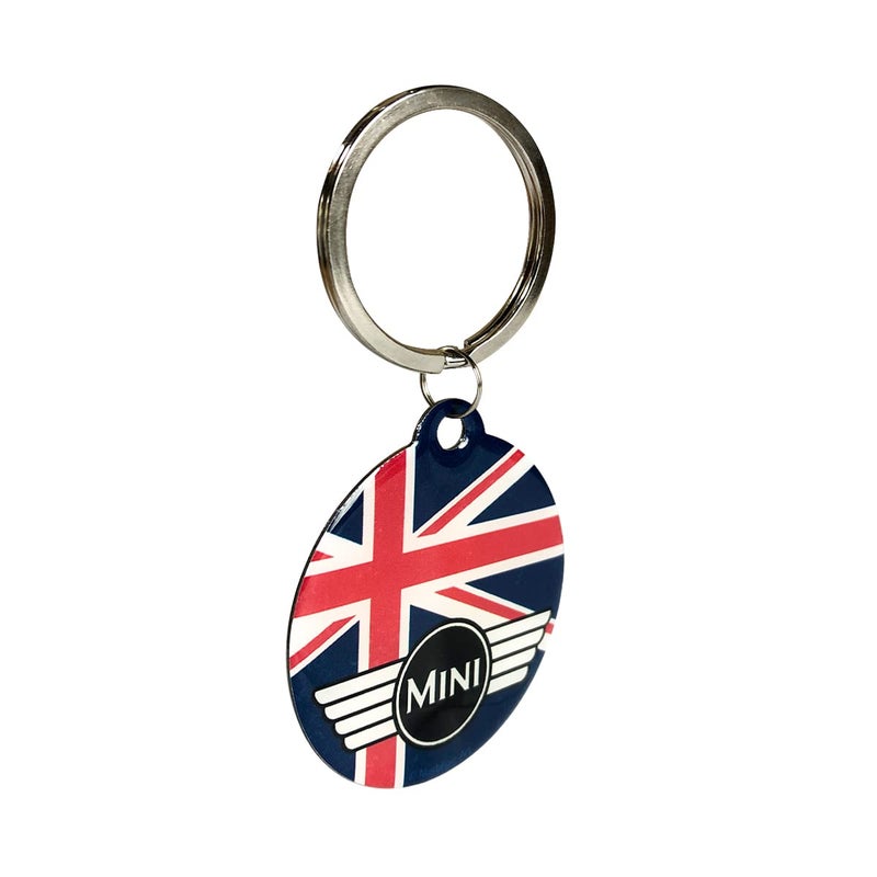 NostalgicArt Retro keychain 16 Mini Union Jack Gift idea for Mini Cooper fans Official License Product OLP made of metal vintage design