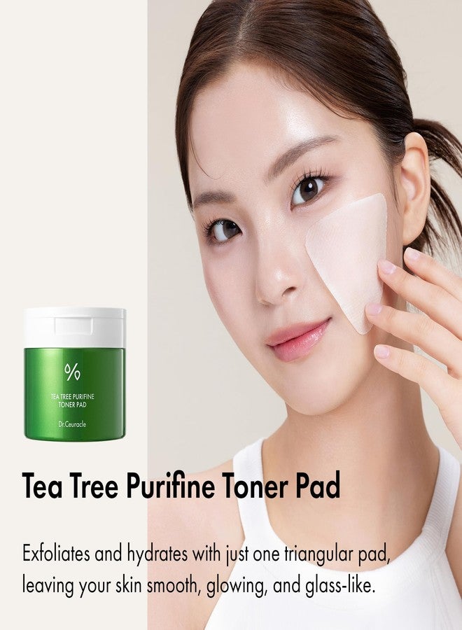 leegeehaam Dr.Ceuracle Tea Tree Purifine Toner Pad - Korean Skincare Mild Exfoliating and Pore Care, Double-Textured Face Pads with PHA, Zinc PCA, Niacinamide (60 Pads) - Image 3