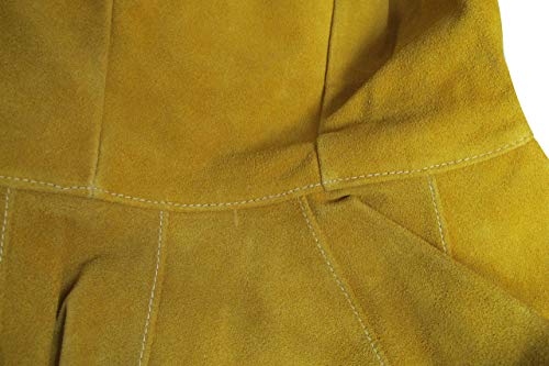 AP Welding Hood Helmet Golden Cowhide Split Leather Caps with Neck Shoulder Drape for Head Protection - Image 5