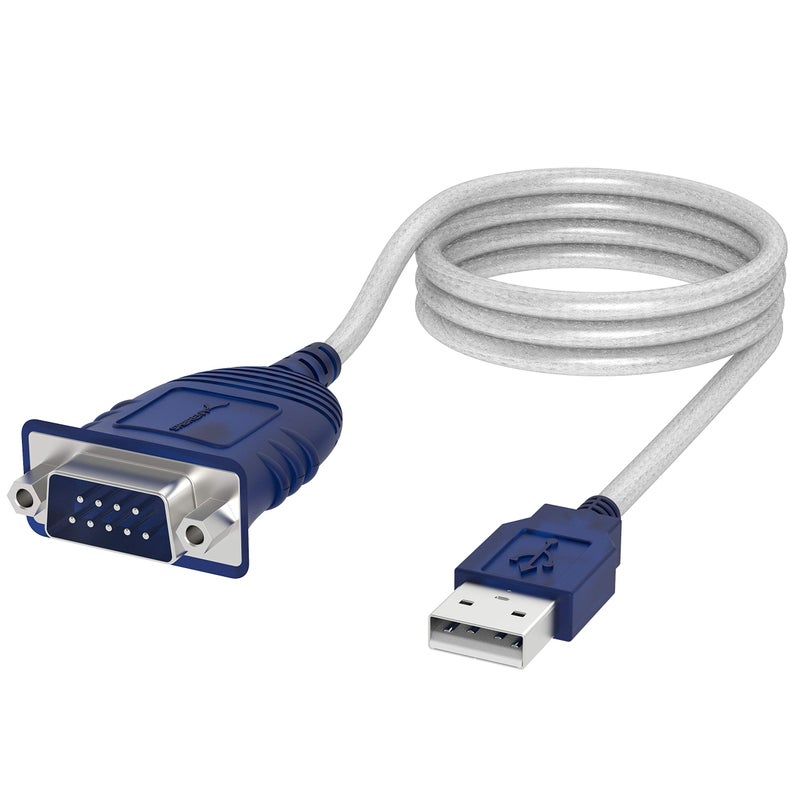 SABRENT USB 2.0 to Serial (9 Pin) DB 9 RS 232 Converter Cable, Prolific Chipset, Hexnuts, [Windows 10/8.1/8/7/VISTA/XP, Mac OS X 10.6 and Above] 6 Feet (CB-9P6F) - Image 1