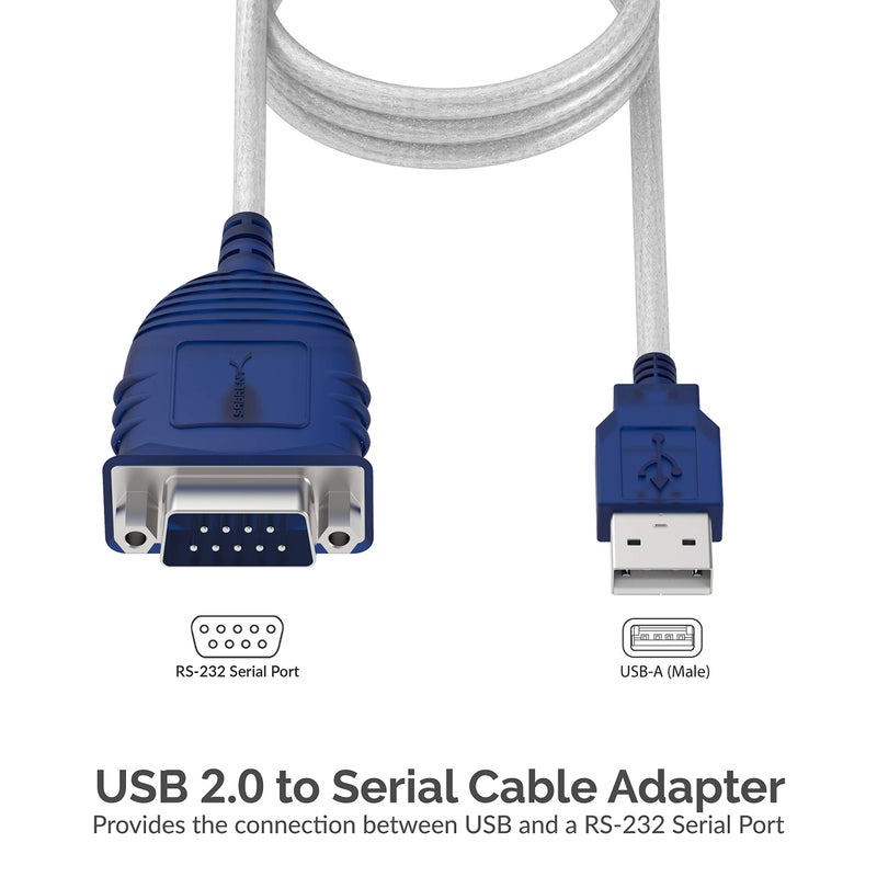 SABRENT USB 2.0 to Serial (9 Pin) DB 9 RS 232 Converter Cable, Prolific Chipset, Hexnuts, [Windows 10/8.1/8/7/VISTA/XP, Mac OS X 10.6 and Above] 6 Feet (CB-9P6F) - Image 3