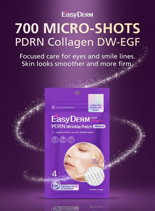 DWEasyDerm EasyDerm PDRN Patch – Under Eye & Smile Line Care, 4 Patches | K-Beauty Korean Skincare with Collagen & EGF, PDRN Eye Mask, Self-Care Essential, Summer & Travel Essentials - Image 2