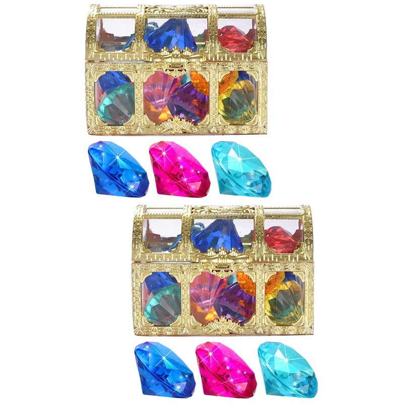 40 pcs Colorful Fake Toy Diving Pool Toy Simulated Model With Treasure Chest - Image 1