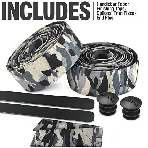 MARQUE Camouflage Road Bike Handlebar Tape – 2PCS per Set (Gray/Black) - Image 5