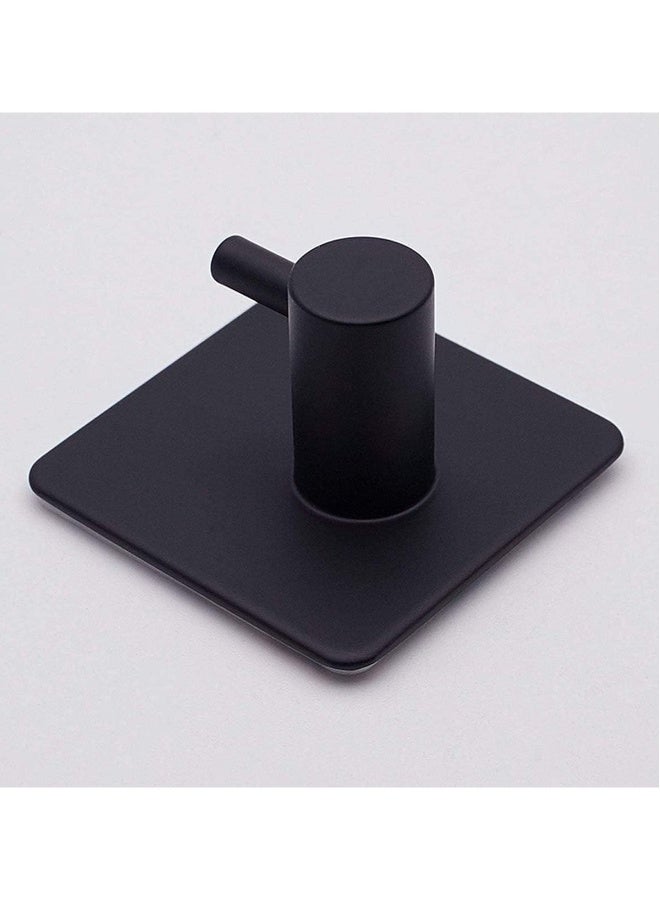 4 Pcs Self Adhesive Hooks, Stick on Hooks Holder for Coat Towel Kitchen Bathroom Office, Stainless Steel Sticky Wall Door Hooks, Waterproof, No drilling, Resists Corrosion - Image 2