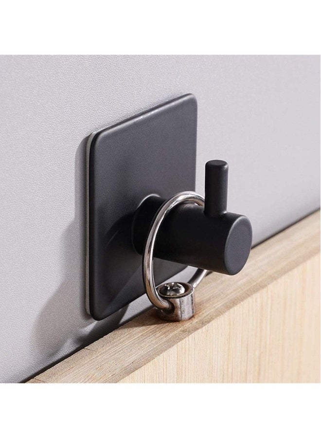 4 Pcs Self Adhesive Hooks, Stick on Hooks Holder for Coat Towel Kitchen Bathroom Office, Stainless Steel Sticky Wall Door Hooks, Waterproof, No drilling, Resists Corrosion - Image 3