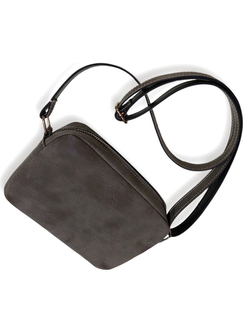 Cemmys - Adjustable Crossbody Zippered Urban Handbag Shoulder Bag for Women - Mink - Image 1