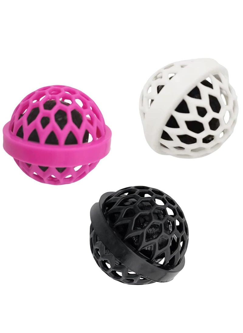 Excefore - Purse Cleaning Ball, 3Pcs Purse Ball Cleaner Keep your Bags Clean, Reusable Mini Cleaning Balls Sticky Inside Ball Picks up Dust, Dirt and Crumbs in Purse Cosmetic Bag Backpack Handbag(3 in 1) - Image 1