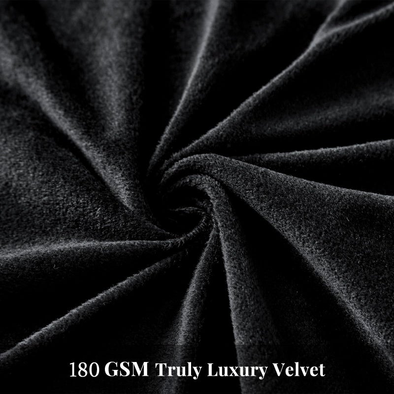 WARMDERN Black Flannel Velvet Duvet Cover Queen Size Duvet Cover Bedding Sets, 3pcs Ultra Soft Luxury Textured Modern Crystal Velvet Duvet Covers with Zipper Closure(Black, Queen) - Image 4