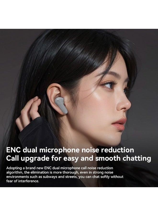 caijin Wireless Bluetooth Earbuds, Bluetooth 5.49 Earphones ENC Noise Cancelling In-ear Waterproof Earphones with Microphone for Outdoor Travel, Compatible with Android and iOS System (Black) - Image 5