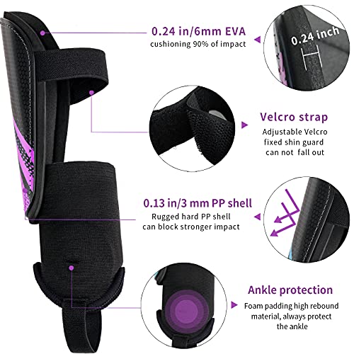 newox Soccer Shin Guards Kids Youth - Shin Pads Protection Boys Shin Guards Soccer Toddler - Soccer Shin Guards for Kids 3-15 Years Old Girls Boys - Image 3