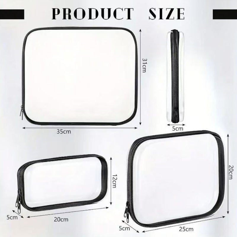 Clear Zippered Hard Shell Packing Organizer Set - Image 3