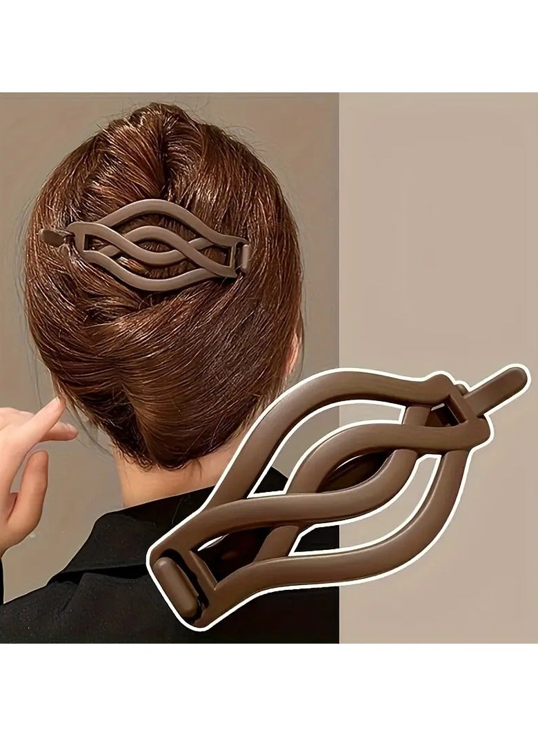 Goolsky 4pcs Exquisite Matte Finish Hair Clips - Chic French Twist Barrettes for Women, Stylish Hair Accessories with Secure Grip for Updo, Ponytail, and Everyday Hairstyles - Perfect for All Hair Types and Textures  - Image 2