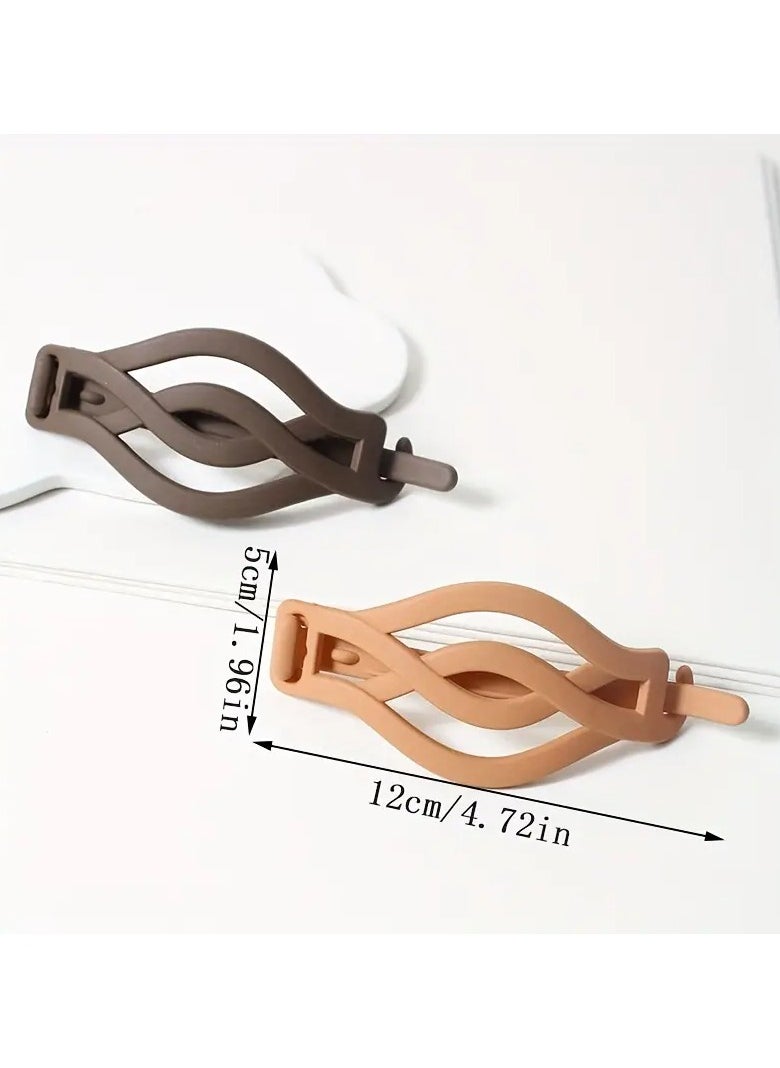 Goolsky 4pcs Exquisite Matte Finish Hair Clips - Chic French Twist Barrettes for Women, Stylish Hair Accessories with Secure Grip for Updo, Ponytail, and Everyday Hairstyles - Perfect for All Hair Types and Textures  - Image 3