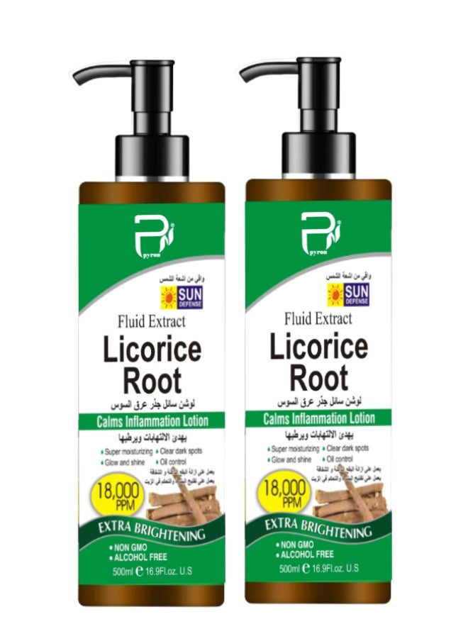 PYRON 2 Pieces Licorice Root Lotion 500ML  - Image 1