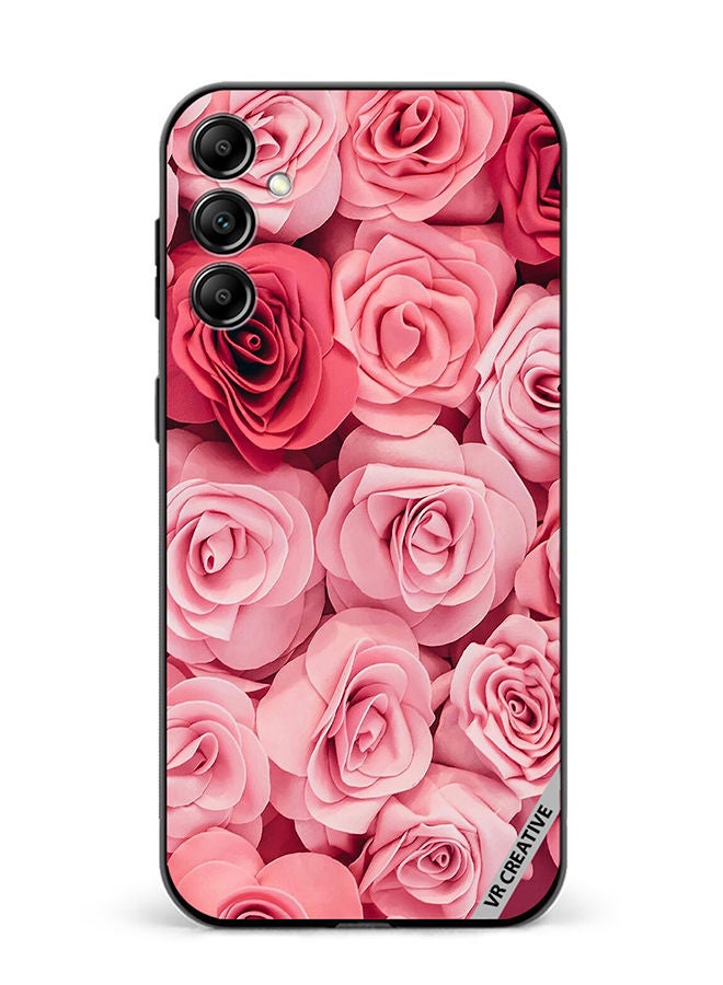 VR CREATIVE Protective Case Cover For Samsung Galaxy M14 Pink Rose Flowers Design Multicolour - Image 1