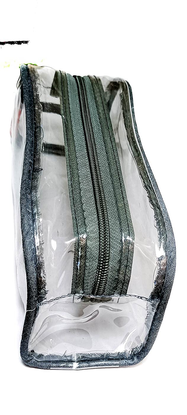 iShine Multipurpose Travel Morning Zipper Pouch for Men and Women(Transparent, Clear) - Medium (Pack of 2, Silver) - Image 4