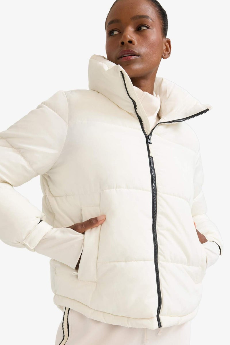 DeFactoFit Regular Fit Stand Collar Waterproof Puffer Jacket - Image 3