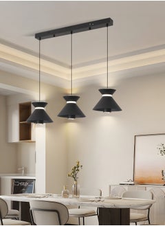 YATAI LIGHTING Modern LED Pendant Light, 30W Adjustable Height Cone Shape Chandelier, Remote Control Dimmable Lighting (3000-6000K), Minimalist Black Design for Dining Room, Kitchen Island, 10-20㎡  - Image 4