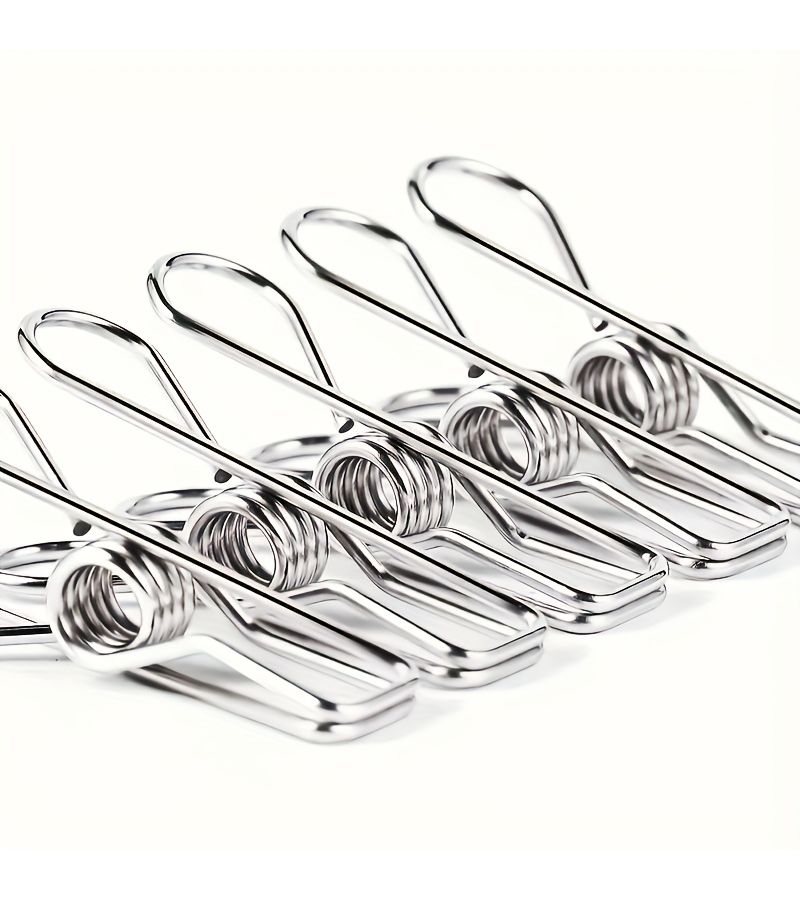 40 Pcs Premium Stainless Steel Clothes Pegs Rustproof Heavy Duty Metal Utility Clips Strong Spring Grips For Laundry Kitchen Travel Office Outdoor Use - Image 1