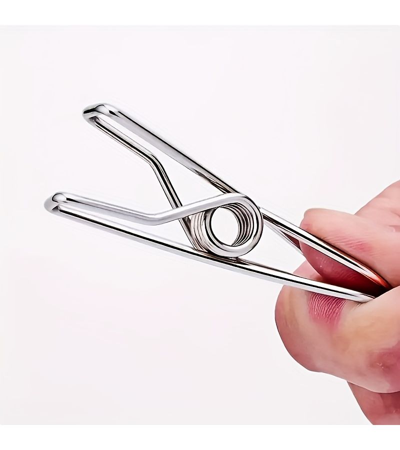 40 Pcs Premium Stainless Steel Clothes Pegs Rustproof Heavy Duty Metal Utility Clips Strong Spring Grips For Laundry Kitchen Travel Office Outdoor Use - Image 2