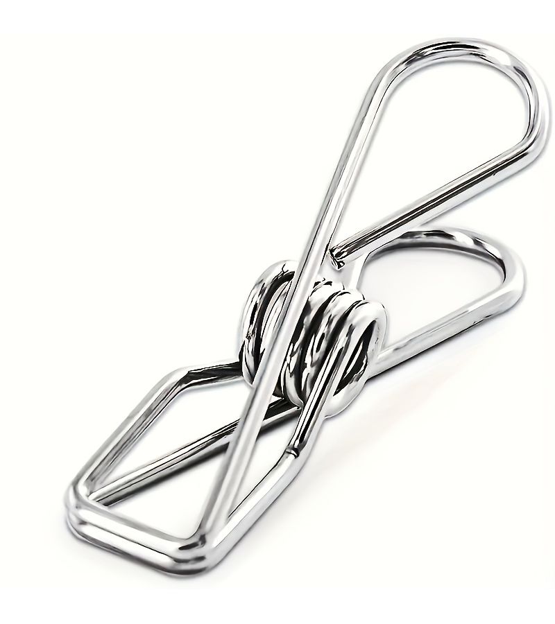 40 Pcs Premium Stainless Steel Clothes Pegs Rustproof Heavy Duty Metal Utility Clips Strong Spring Grips For Laundry Kitchen Travel Office Outdoor Use - Image 3