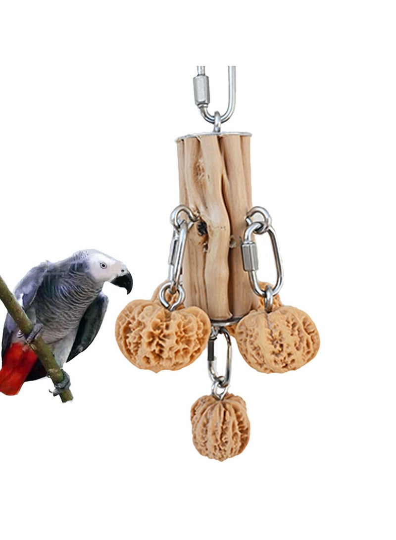 YdingYshengL Parrot Toys,Parrot Chewing Toys, Bird Toys Natural Hardwood Walnut, Hanging Toy for Parrots, African Grey,Cockatoos, Cockatiels Medium and Large Birds - Image 1