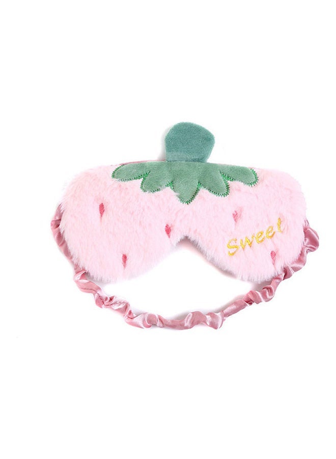 NIBEMINENT Cute Fruit Strawberry Plush Eye Mask 19x10x1cm - Image 1