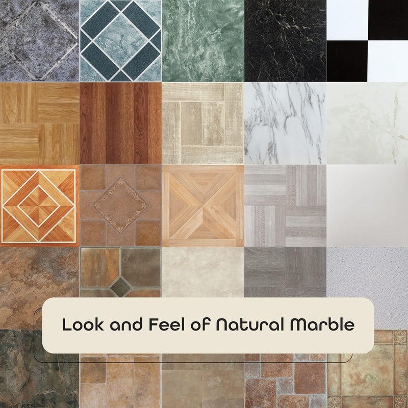 Achim Tivoli Self Adhesive Vinyl Floor Tiles, 45 Tiles - 12" x 12", Brick Pavers Peel & Stick, DIY Flooring for Kitchen, Dining Room, Bedrooms, Basements & Bathrooms by Home Decor - Image 5