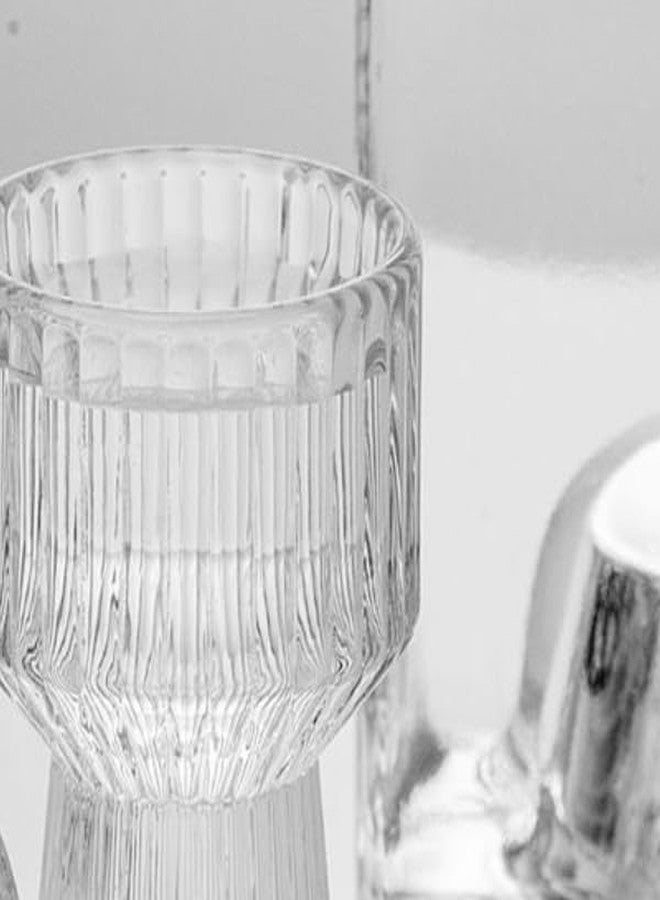 GLASSWARE Crystal Shot Glass Sturdy for Whiskey Tequila Vodka Cocktail Bar Restaurant (Set of 6) (10 ML) - Image 4