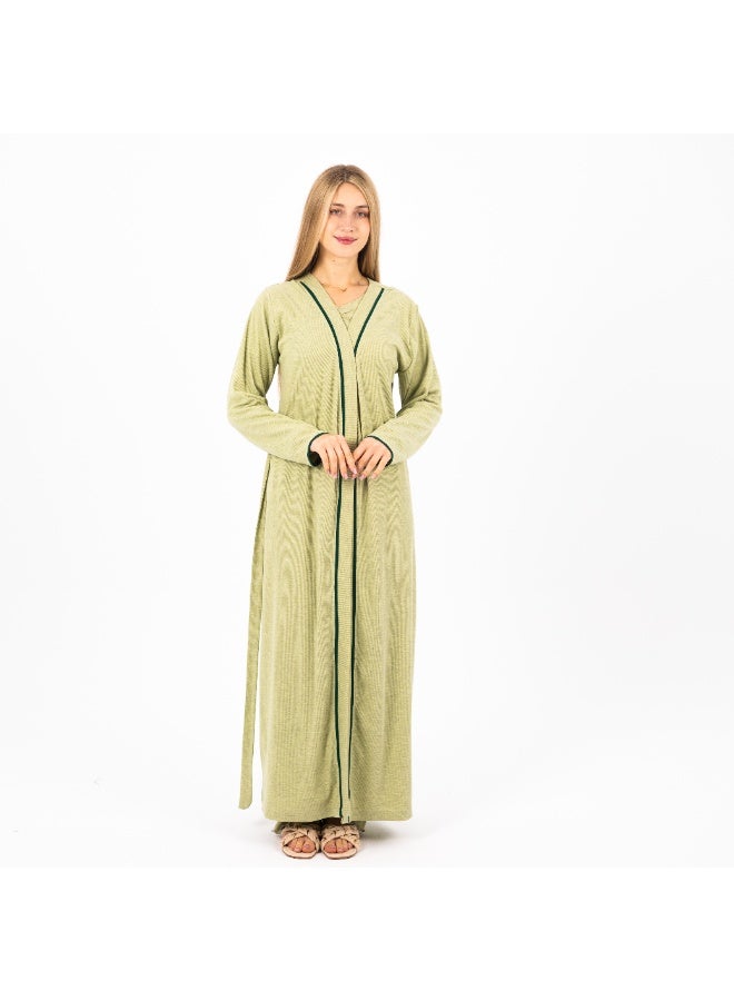 zecotex  Women's Cotton Printed Robe | Lightweight Floral Housecoat with Waist Belt | Soft & Breathable Loungewear for Home & Sleepwear  - Image 1