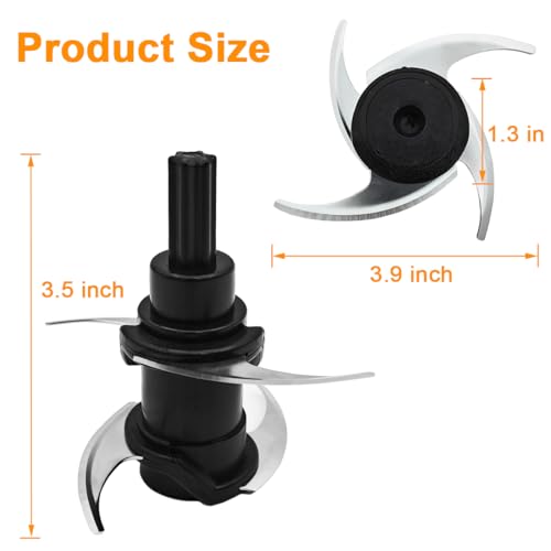 Kaluly for Ninja Food Chopper Express Chop Blade, Replacement Parts Compatible with Ninja NJ110GR NJ100 NJ100WM Food Processor 16-Ounce Bowl, Express Chopper Blender Attachment Accessories - Image 3