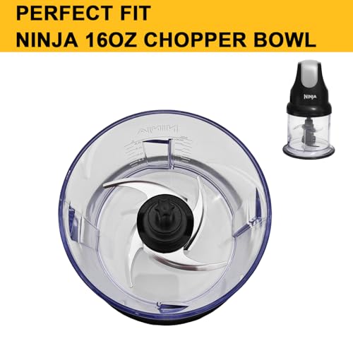 Kaluly for Ninja Food Chopper Express Chop Blade, Replacement Parts Compatible with Ninja NJ110GR NJ100 NJ100WM Food Processor 16-Ounce Bowl, Express Chopper Blender Attachment Accessories - Image 5