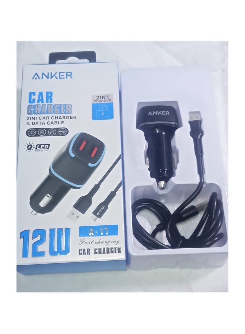 Anker car charger, 2 USB ports, 12 watts - Image 3
