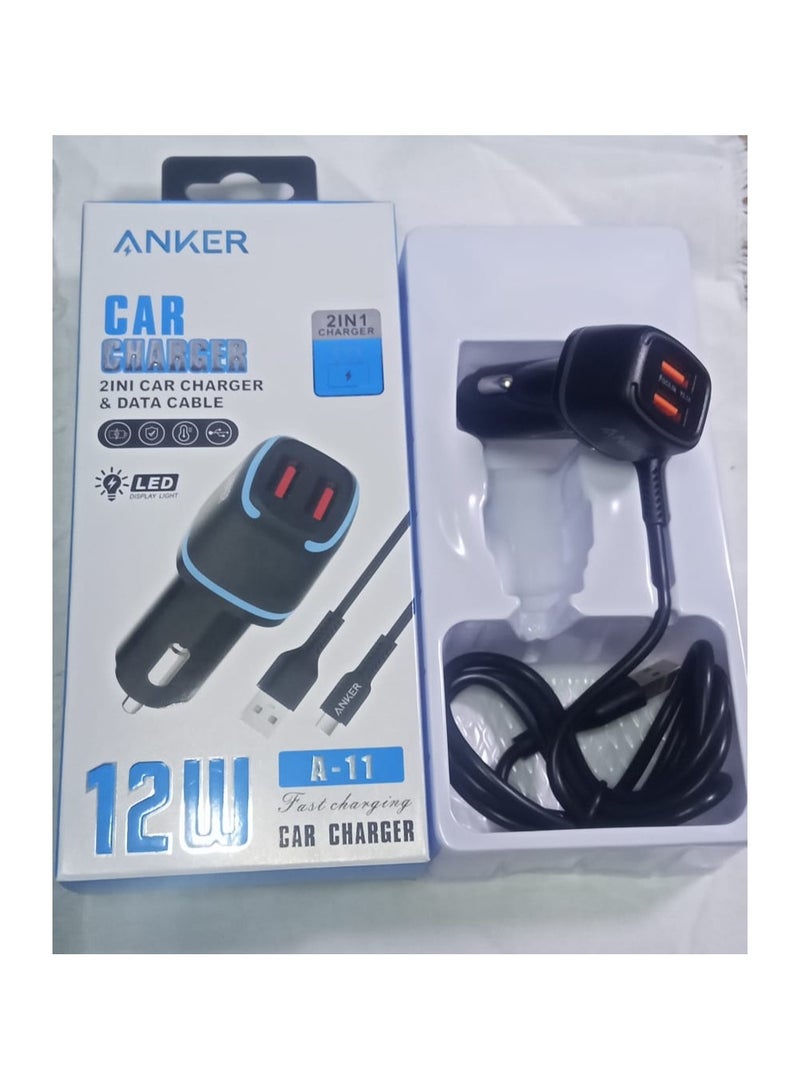Anker car charger, 2 USB ports, 12 watts - Image 4