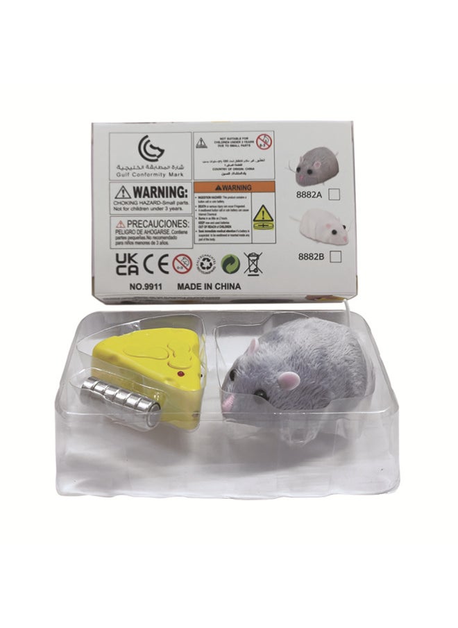 Strange Remote Control Mouse Infrared Remote Control Creative Simulation Animal Infrared Electric Pet Toys-Color:Mini Four-way Rough E-commerce Box-grey  - Image 1