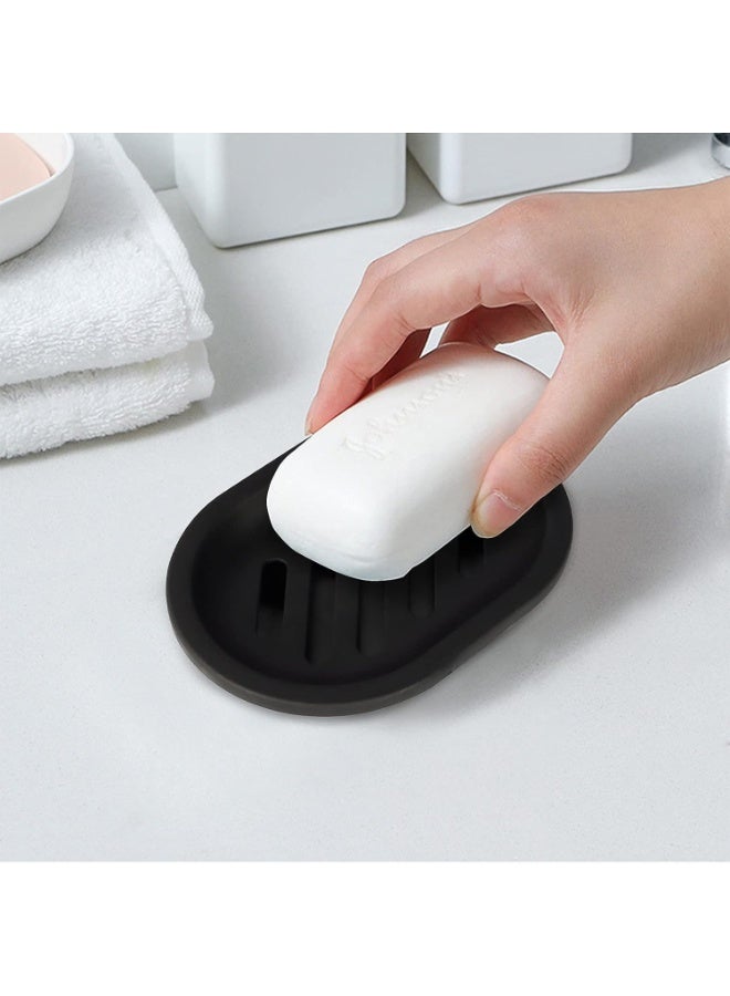 Soap Dish for Shower, 2pcs Soap Dishes Soap Savers for Bar Soap, Soap Bar Holder Shower with Drip Tray, Plastic Soap Holders with Drain for Kitchen Sink, Easy to Clean, Keeps The Soap Dry - Image 2