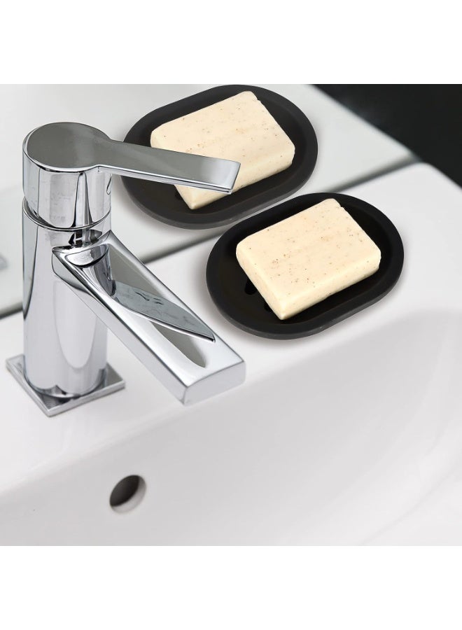 Soap Dish for Shower, 2pcs Soap Dishes Soap Savers for Bar Soap, Soap Bar Holder Shower with Drip Tray, Plastic Soap Holders with Drain for Kitchen Sink, Easy to Clean, Keeps The Soap Dry - Image 3