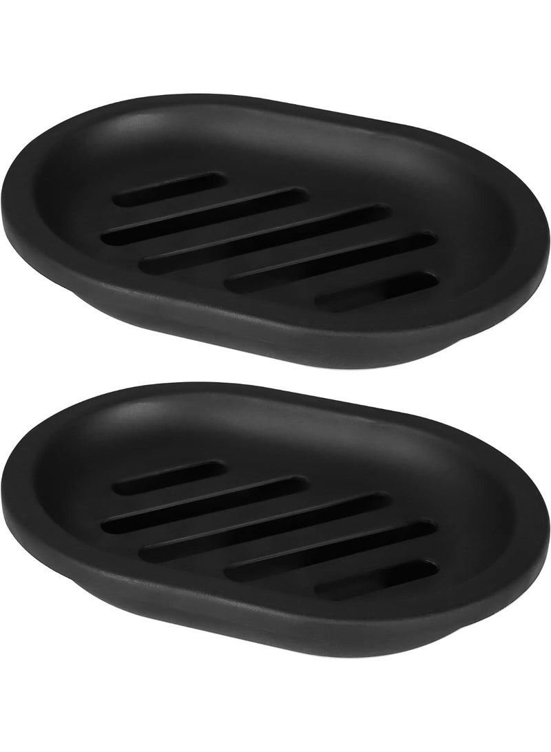 Soap Dish for Shower, 2pcs Soap Dishes Soap Savers for Bar Soap, Soap Bar Holder Shower with Drip Tray, Plastic Soap Holders with Drain for Kitchen Sink, Easy to Clean, Keeps The Soap Dry - Image 4