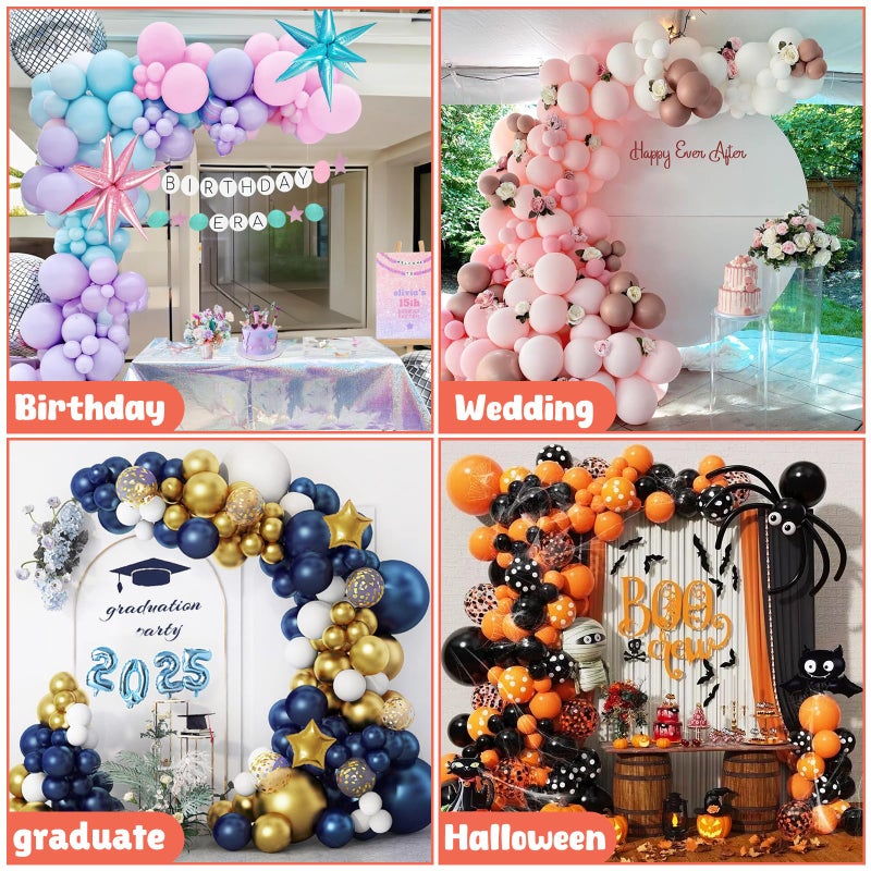 OurWarm 8.2FT & 6FT Balloon Arch Stand, Free Bending Top Balloon Arch Kit, Half Arch Balloon Stand with Base for Floor, Balloon Column Kit for Wedding Birthday Party Baby Shower Halloween Decorations - Image 5
