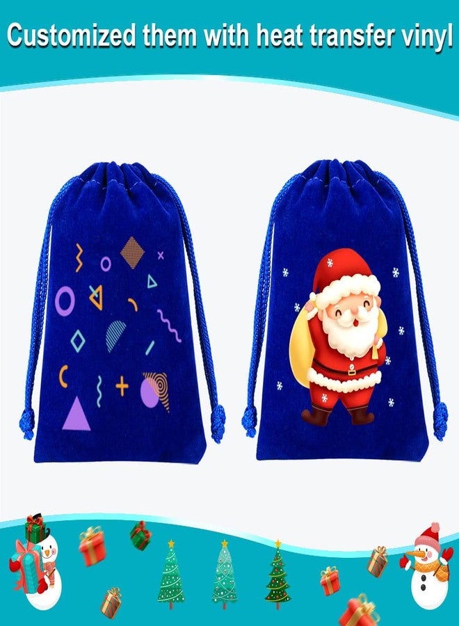 Shintop 10pcs Velvet Drawstring Bags Wedding Gift Bags Velvet Cloth Jewelry Pouches (Blue) - Image 4
