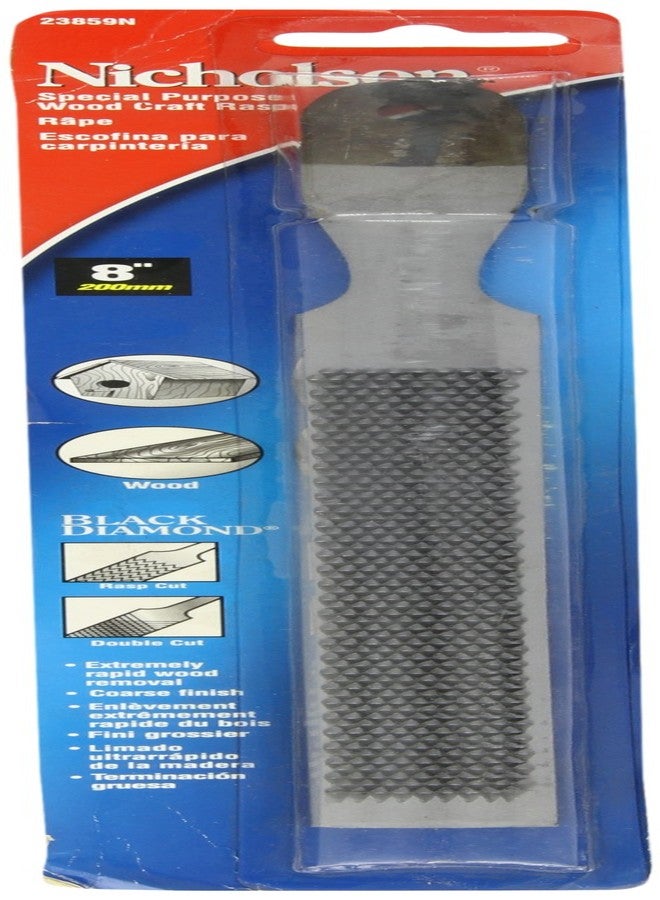 Nicholson Combination Rasp/Hand File (Carded), American Pattern, Half-Round, 8" Length