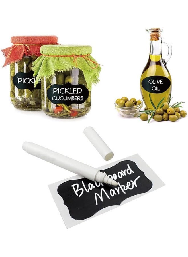 Reusable Waterproof Spice Jar Labels for Chalkboard, Kitchen, Underwear, Mason Jars, Glass Cup - Black - Image 3