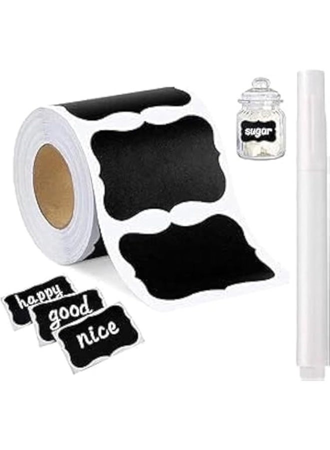 Reusable Waterproof Spice Jar Labels for Chalkboard, Kitchen, Underwear, Mason Jars, Glass Cup - Black - Image 2