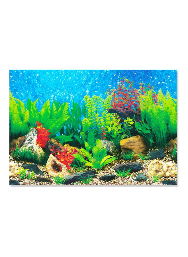 NIBEMINENT Aquarium Background Poster Decoration Landscape Sticker for Fish Tank Multicolour 30.00 x 1.00 1.00cm - Image 1