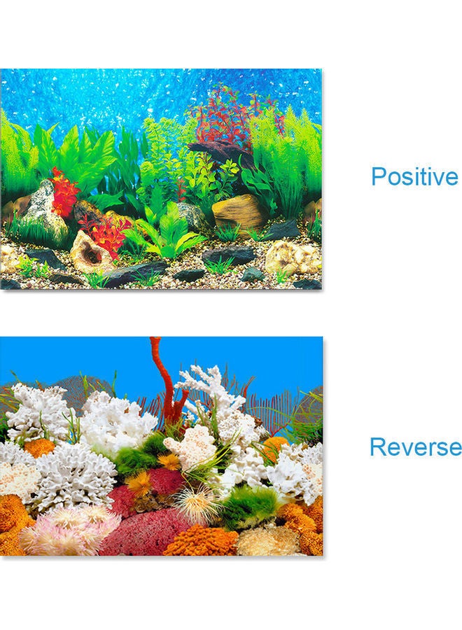 NIBEMINENT Aquarium Background Poster Decoration Landscape Sticker for Fish Tank Multicolour 30.00 x 1.00 1.00cm - Image 3