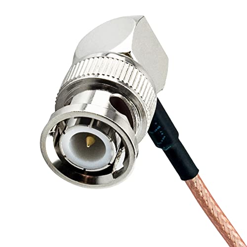 urcianow BNC Male Right Angle to 90 Degree BNC Male 6inch BNC Elbow Cable RG316 Coaxial Cable BNC Connector Right Angle Extension Cable 15CM for WiFi Antenna Pigtail Jumper HD SDI Video 2 Pack… - Image 5
