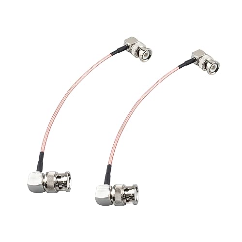 urcianow BNC Male Right Angle to 90 Degree BNC Male 6inch BNC Elbow Cable RG316 Coaxial Cable BNC Connector Right Angle Extension Cable 15CM for WiFi Antenna Pigtail Jumper HD SDI Video 2 Pack… - Image 1