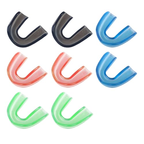 Creztail Multicolored Mouth piece Sports Mouth Guards for Adults, 8PCS Mouthguard Gum Teeth Armor for Boxing Basketball Hockey Karate, Custom Fit Mouthpiece - Image 1